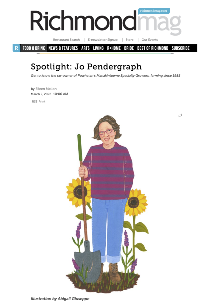 illustration of Jo Pendergraph from Manakintowne